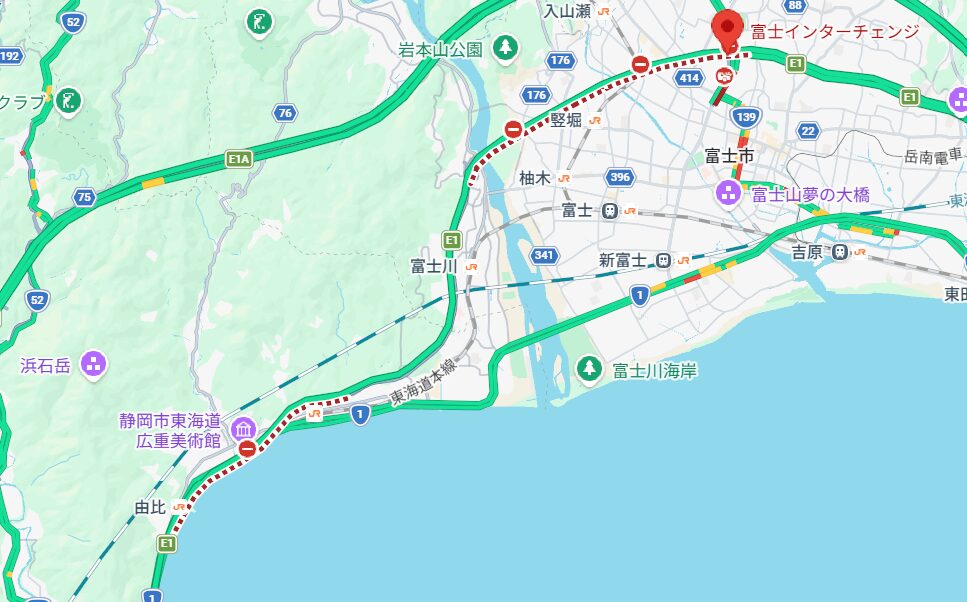 【通行止め】東名高速(下り)富士IC〜清水JCT間が高波で通行止め 新東名への迂回ルートと最新情報